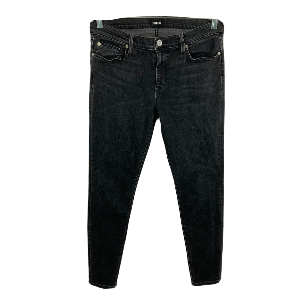Hudson Jeans Womens Sz 30 Black Gray Krista Super Skinny Denim 5 Pocket